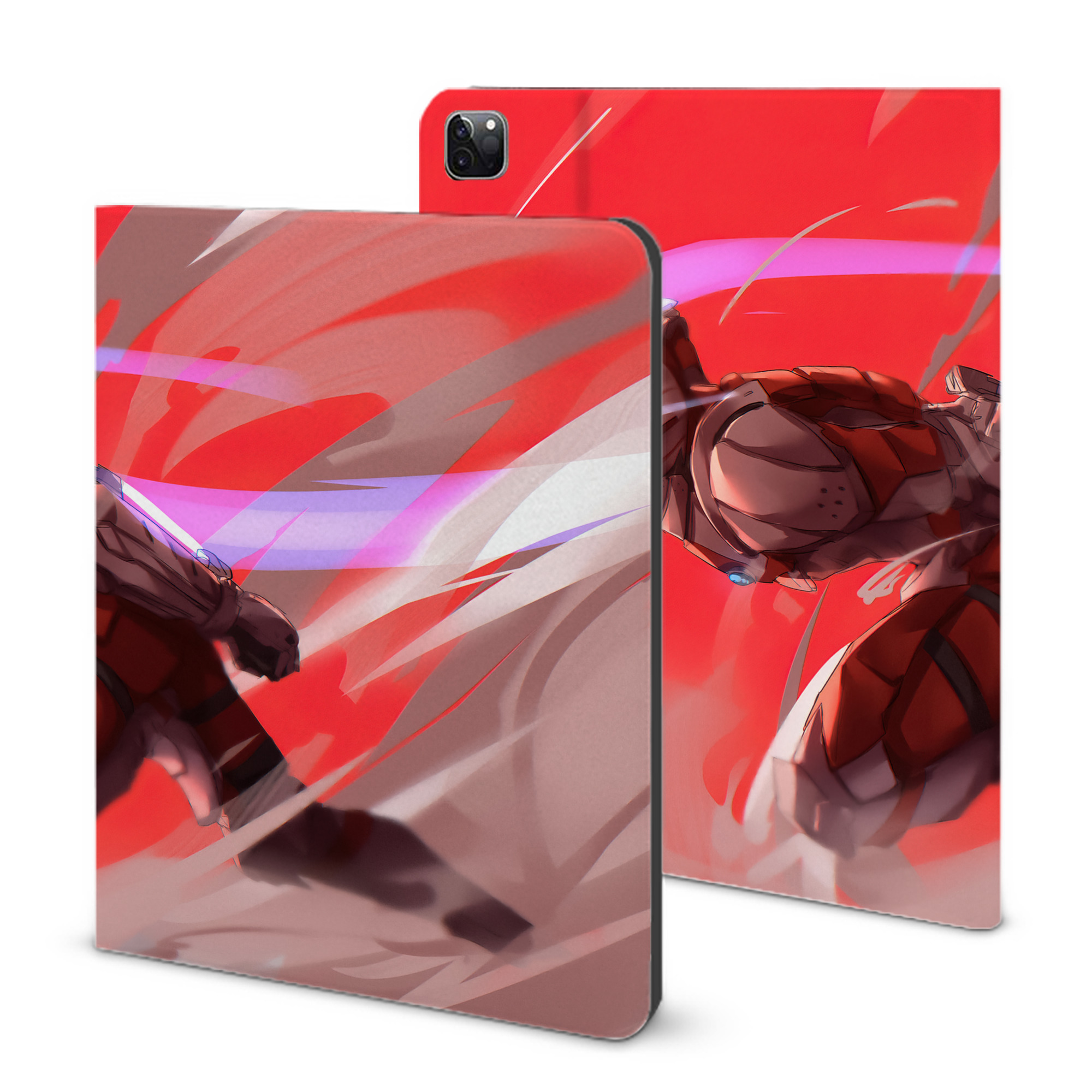 （画像用） ウルトラマン Ultraman IPad ケース ブック型 PUレザー TPU 耐衝撃 軽量 薄型 ペン収納なし 全面保護 IPad 各モデル対応